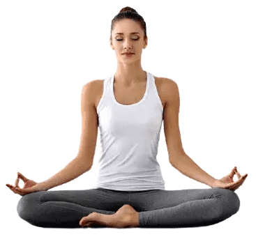 Girl Performing Meditation at Rishikul Yogshala, Rishikesh