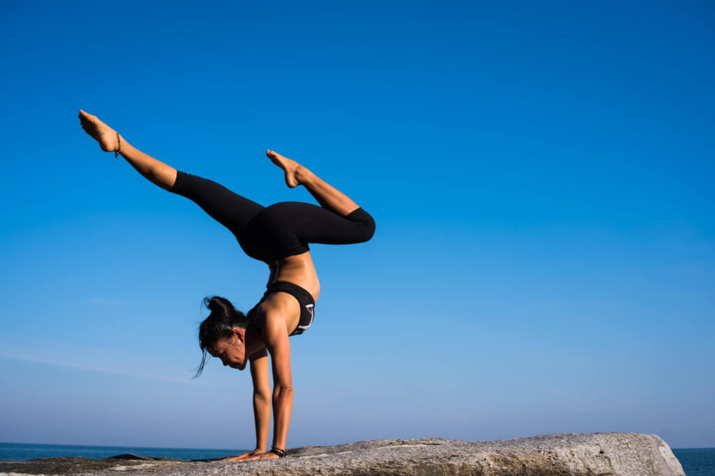 Student Practicing Asanas Student Practicing Asanas