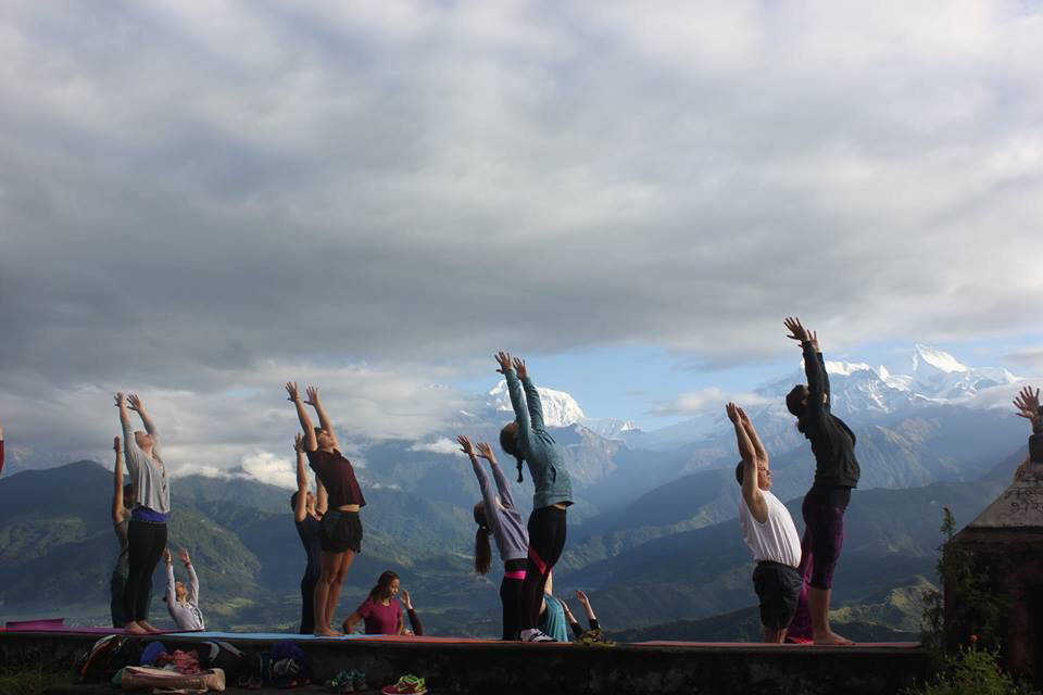 Yoga Students of YTTC Practising Yoga Poses Yoga Students of YTTC Practising Yoga Poses
