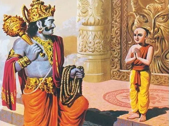 Nachiketa in Front of Yamaraja Nachiketa in Front of Yamaraja