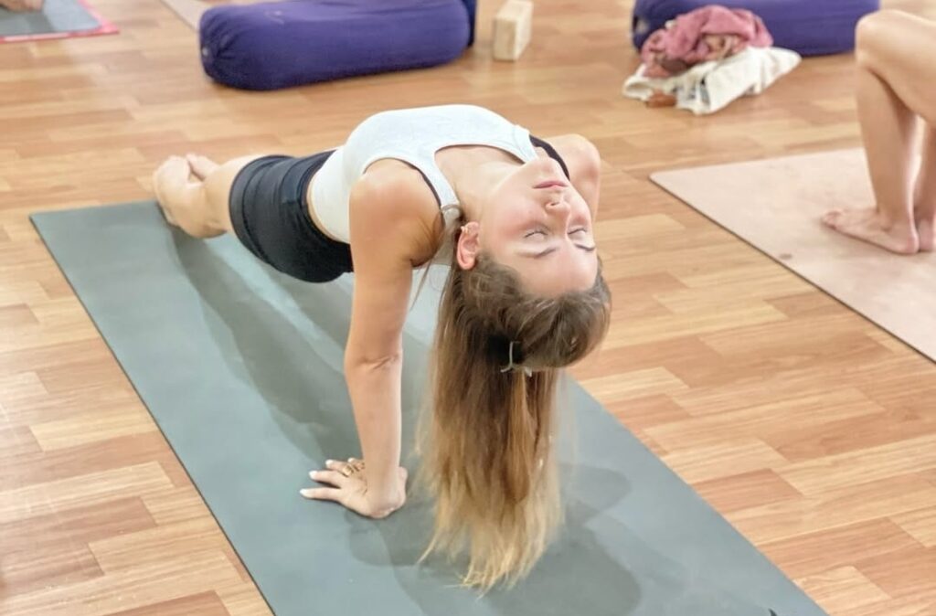 Yoga Teacher Training Student Performing Yoga Pose Yoga Teacher Training Student Performing Yoga Pose