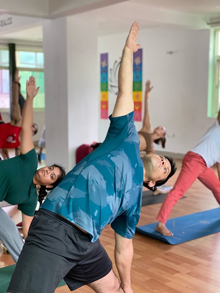Yoga student practicing Yoga During YTTC