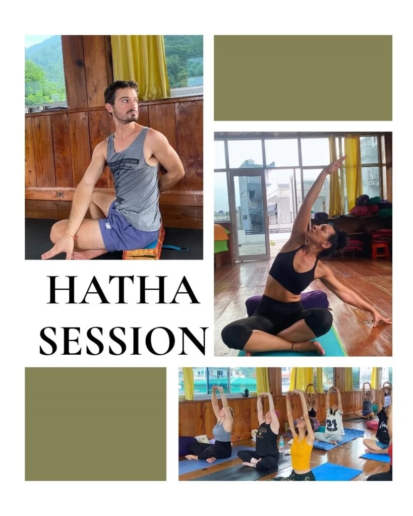 Students Practicing Yoga During Hatha Yoga Session