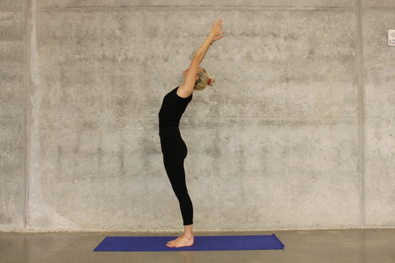 Yoga Student Doing Tadasana Yoga Student Doing Tadasana