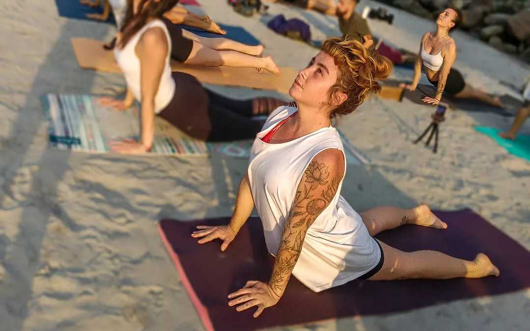 Yoga Teacher Training Students Practicing Cobra Pose Yoga Teacher Training Students Practicing Cobra Pose