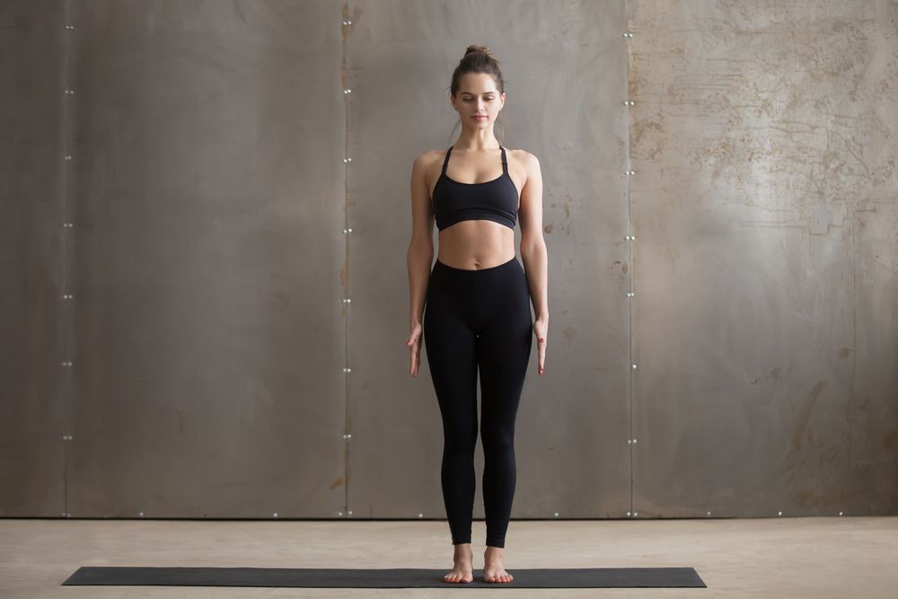 Yogi Woman Practicing Tadasana