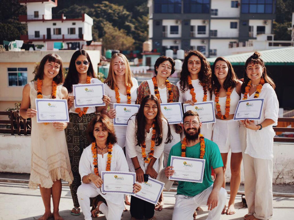 Rishikul Yogshala Students after Receiving their Yoga Teacher Training Certifications Rishikul Yogshala Students after Receiving their Yoga Teacher Training Certifications