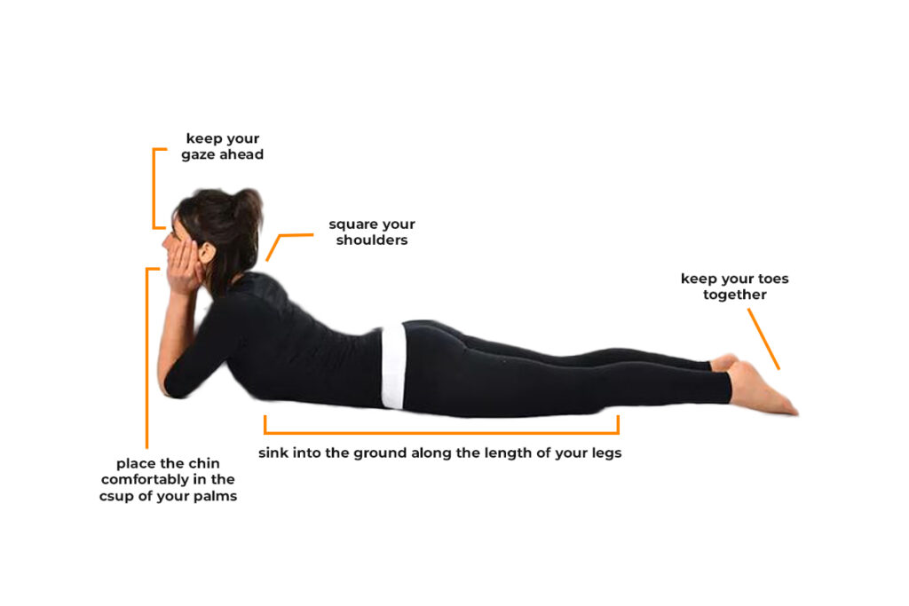 Makarasana Crocodile pose