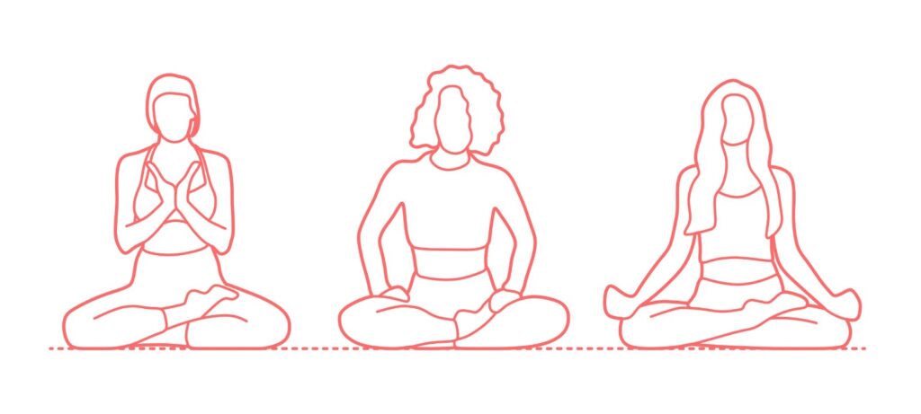 Ardha Padmasana (Half Lotus Pose) - Steps, Precautions, Variations 1 Diagram showing Steps to Perform Ardha Padmasana