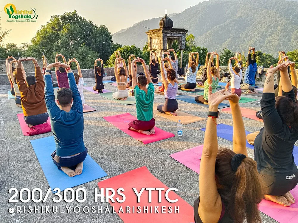 Students Practicing Yoga Teacher Training at Rishikul Yogshala RIshikesh Students Practicing Yoga Teacher Training at Rishikul Yogshala RIshikesh