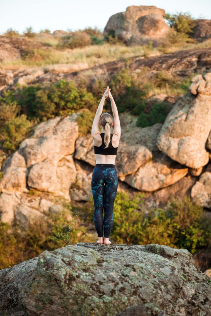 Women Performing Mountain Pose
