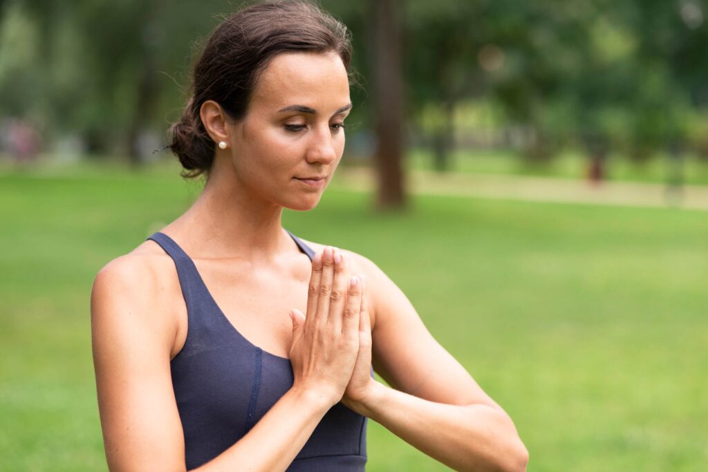 Women in Anjali mudra Women in Anjali mudra