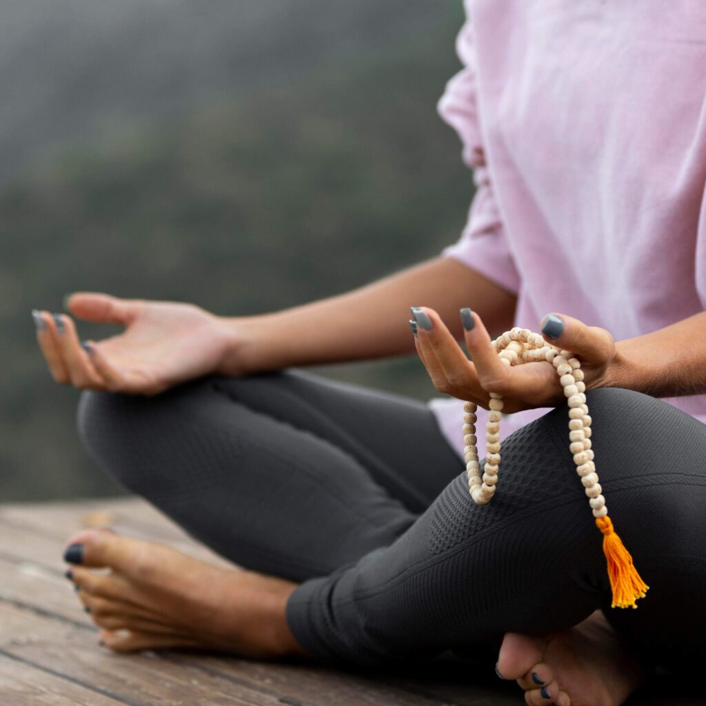 Yoga Student in Meditation Posture Yoga Student in Meditation Posture