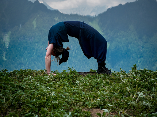 Iyengar Yoga woman doing yoga