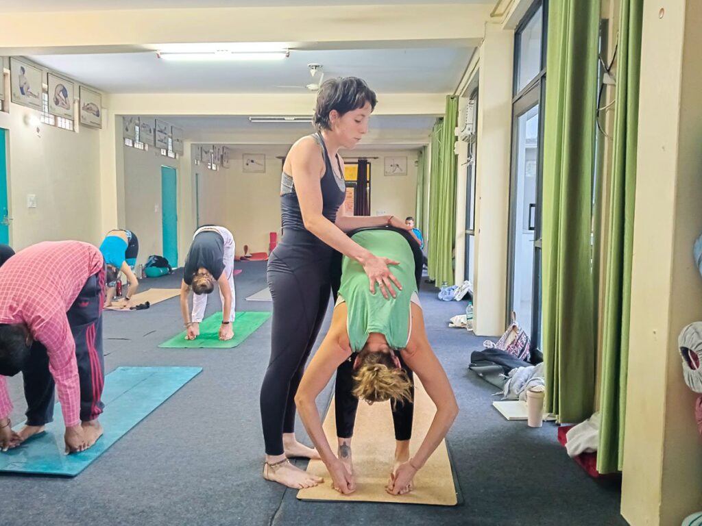 Yoga Students Practicing Yoga Poses During Yoga Teacher Training Course Yoga Students Practicing Yoga Poses During Yoga Teacher Training Course