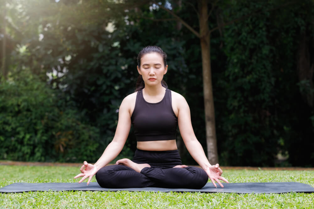 Women Practicing Mula Bandha Yoga Women Practicing Mula Bandha Yoga