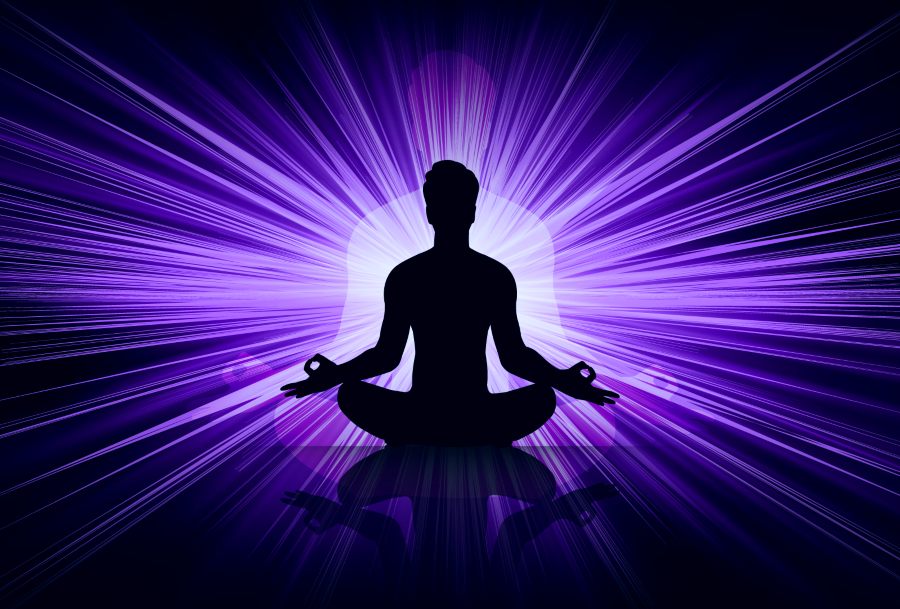Purple or violet aura