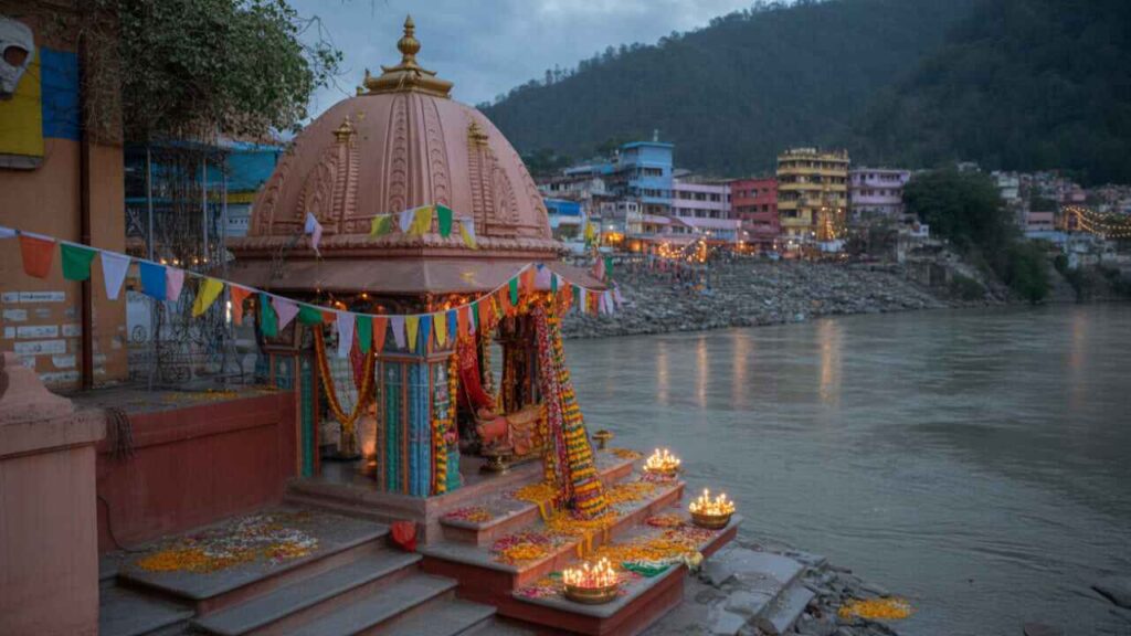 Rishikesh temple near ganga river