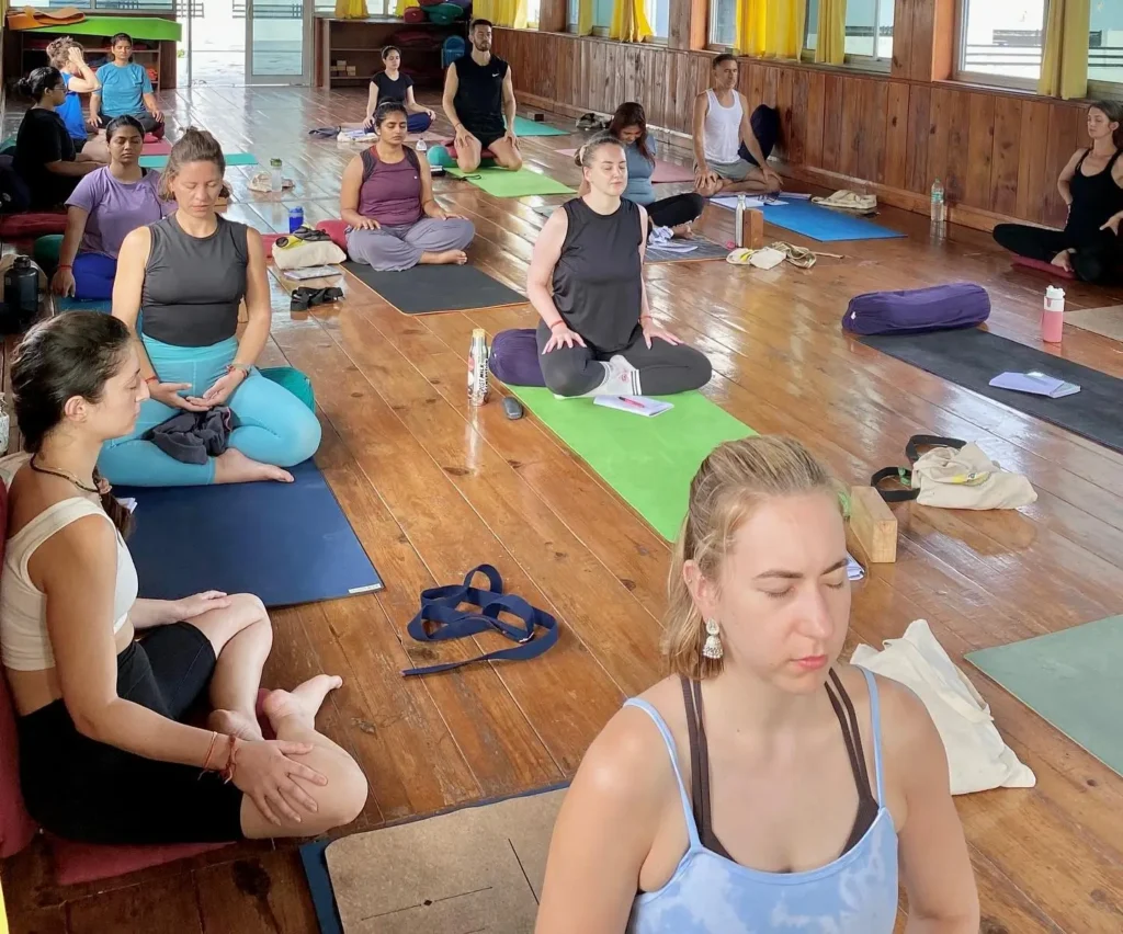 Meditation Session During 200 Hour Yoga Teacher Training in Rishikesh Meditation Session During 200 Hour Yoga Teacher Training in Rishikesh