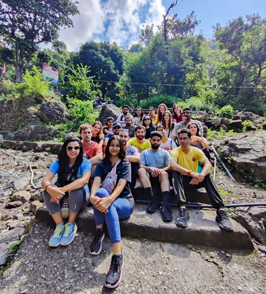 Rishikul Yogshala Students at Mouni Baba Cave