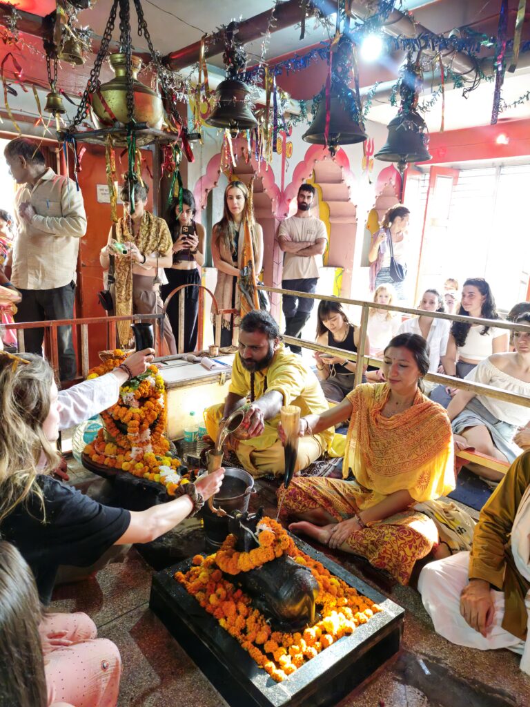Students Praying at Bhoothnath Temple