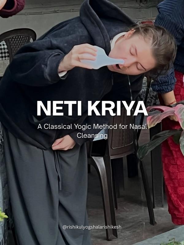 Neti Kriya is a Classic yogic Method For Nasal Cleansing Neti Kriya is a Classic yogic Method For Nasal Cleansing