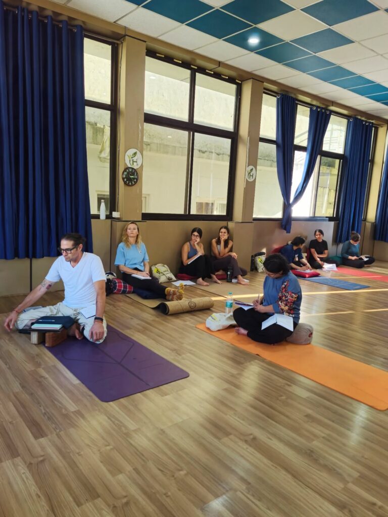Student During Yogic Management Session