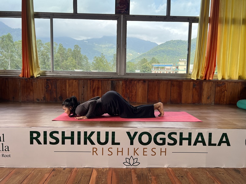 Student Practicing Ashtanga Namaskara