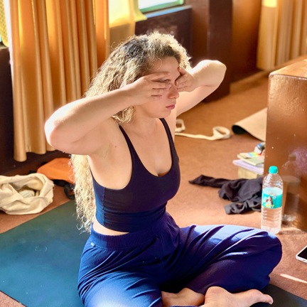 Student Practicing Pranayama During Yoga TTC