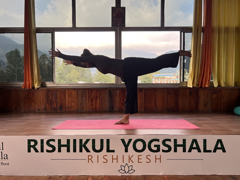Student Performing Virabhadrasana 3