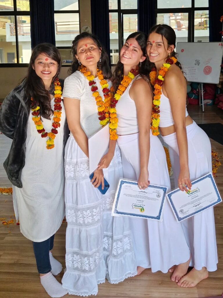International Students During Yoga Teacher Training Course Certification