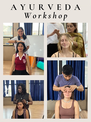 Ayurveda workshop during the yoga teacher training course at Rishikul Yogshala Rishikesh