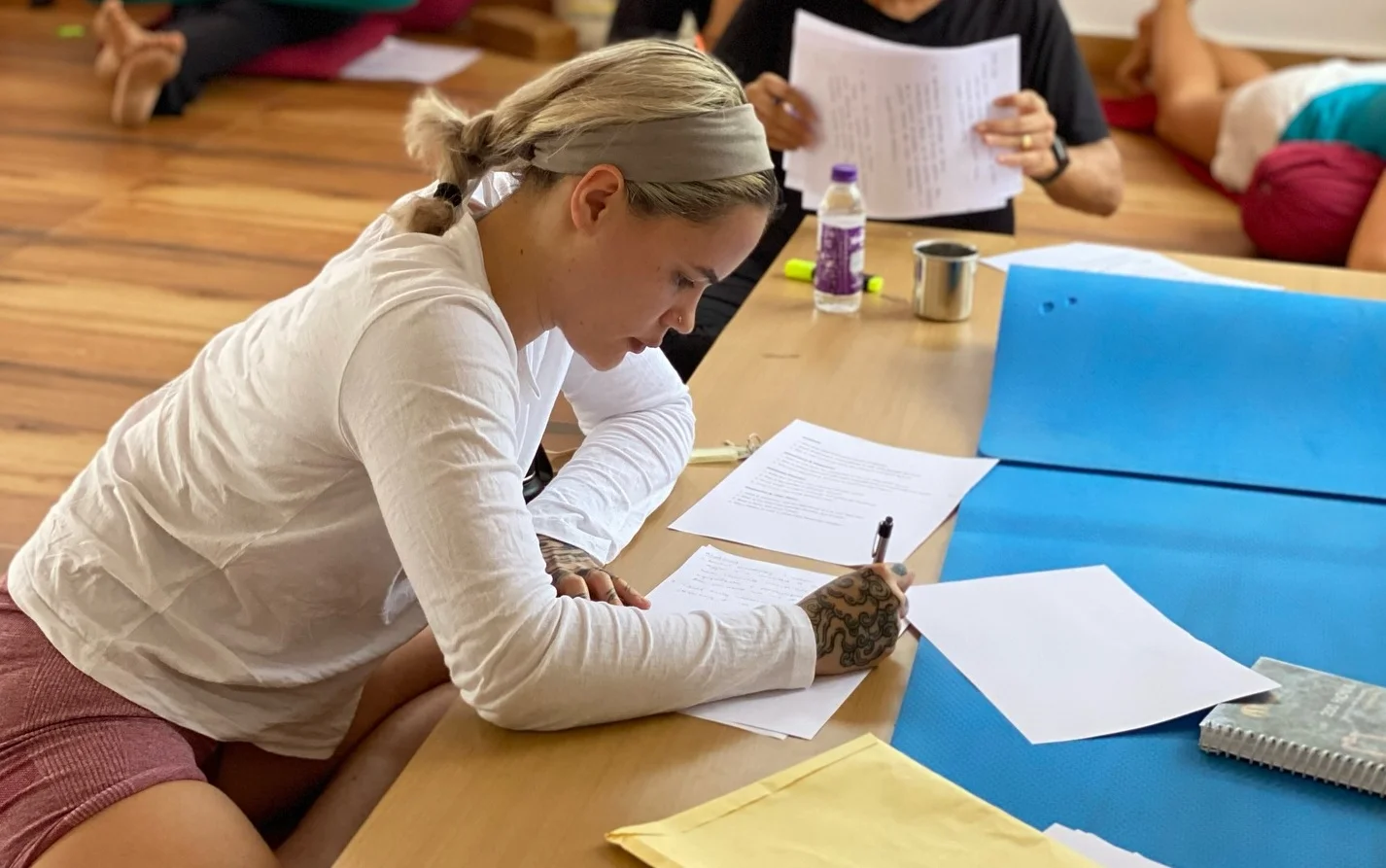Yoga Student Studying the YTT Curriculum at Rishikul Yogshala