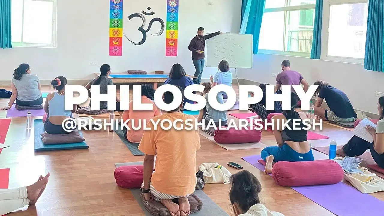 Bhagavad Gita philosophy class at Rishikul Yogshala