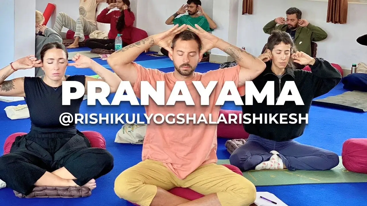 Advanced pranayama breathing and mudras practice session