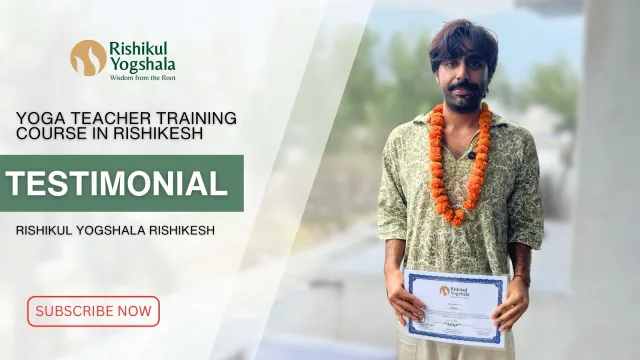 Yoga teacher training graduate sharing her full testimonial at Rishikul Yogshala Rishikesh