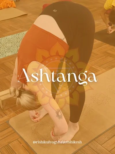 Ashtanga yoga practice by students during yoga teacher training in Rishikesh