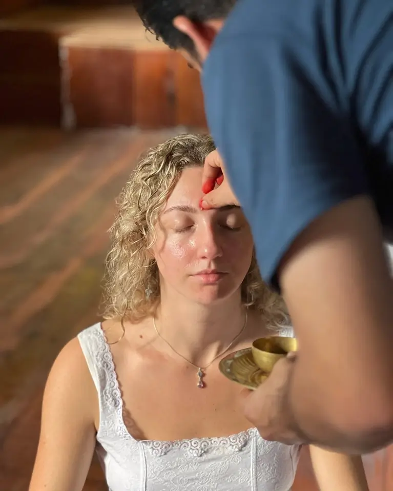 Students experiencing Indian culture in Rishikesh