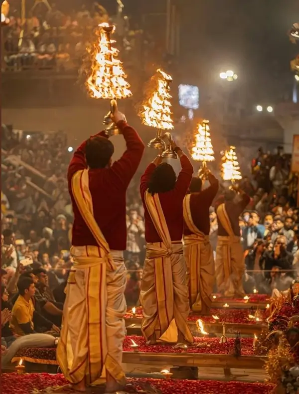 Ganga Aarti at Triveni Ghat in Rishikesh